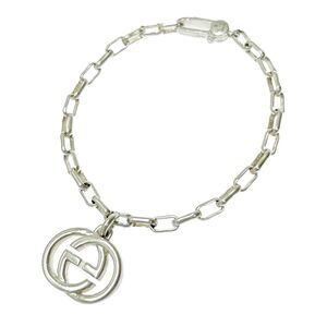 Gucci Interlocking Silver Gg Charm #234602G15B